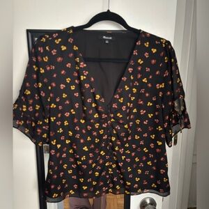 Madewell floral blouse